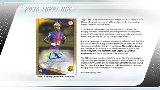 2025/26 Topps UEFA Club Competitions Soccer 7-Pack Blaster Box