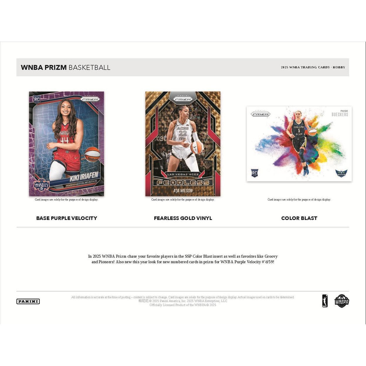 2025 Panini Prizm WNBA Basketball Hobby Box